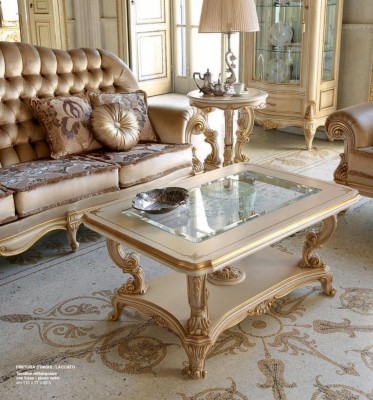 Salontafel Bijzettafel Tafel Woonkamer Meubels Beige Hout Tafels Ontwerp Luxe