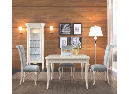 Uitbreidbare eettafel hout eettafel eetkamer meubels wit