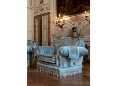 Fauteuil Zits Stof Oorfauteuil Luxe Zit Hout Woonkamer Meubels Blauw