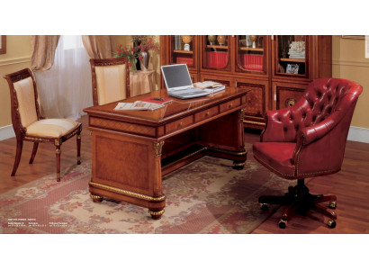 Draaistoel bureaustoel Fauteuil Kantoor Draaistoelen Chesterfield Rood Luxe