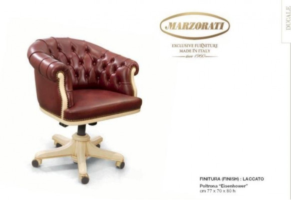 Draaistoel, directeursstoel, stoel, luxe kantoorstoelen Chesterfield rood