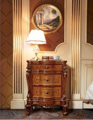 Nachtkastjes Nachtkastje Console Bijzettafel Slaapkamer Hout Bruin Luxe Nieuw