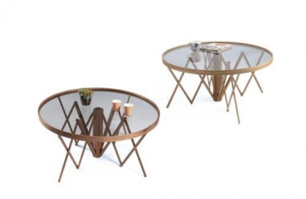 Designer woonkamerset 2x salontafels Rond koffietafel Luxe meubels