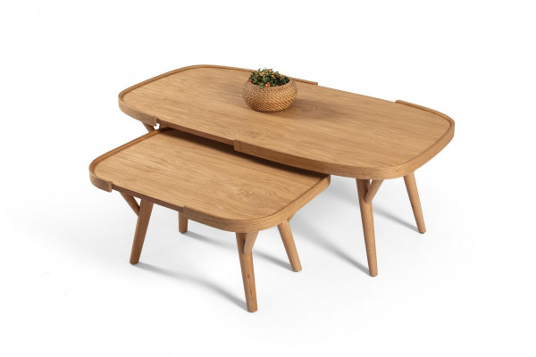 Woonkamerset 2-delig 2x salontafels Designer meubels Modern Compleet Hout