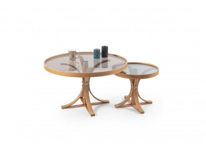 Designer 2x salontafels woonkamer luxe glas compleet modern interieur