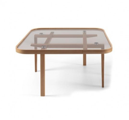 Woonkamer salontafel Moderne luxe meubels Glazen tafel Designer hout