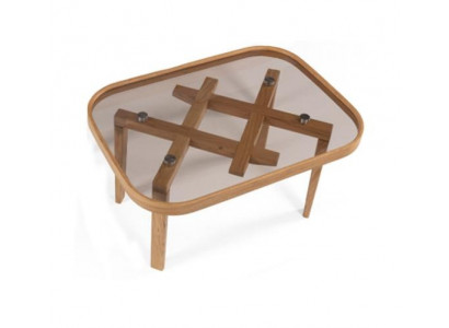 Luxe meubelen salontafel Moderne inrichting Glazen tafel Beige woonkamer