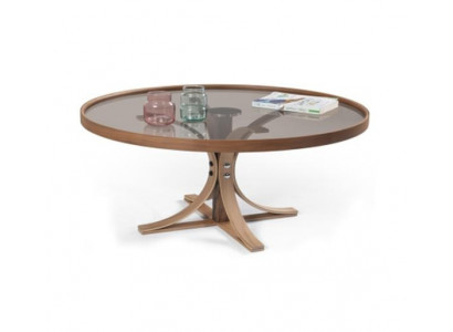 Salontafel Bruin Hout Designer Koffie Tafel Woonkamer Glazen Tafel Meubels.