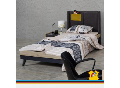 Bed Houten Bedden Bedframe Tienerslaapkamer Kinderkamer Zwart Eenpersoonsbed
