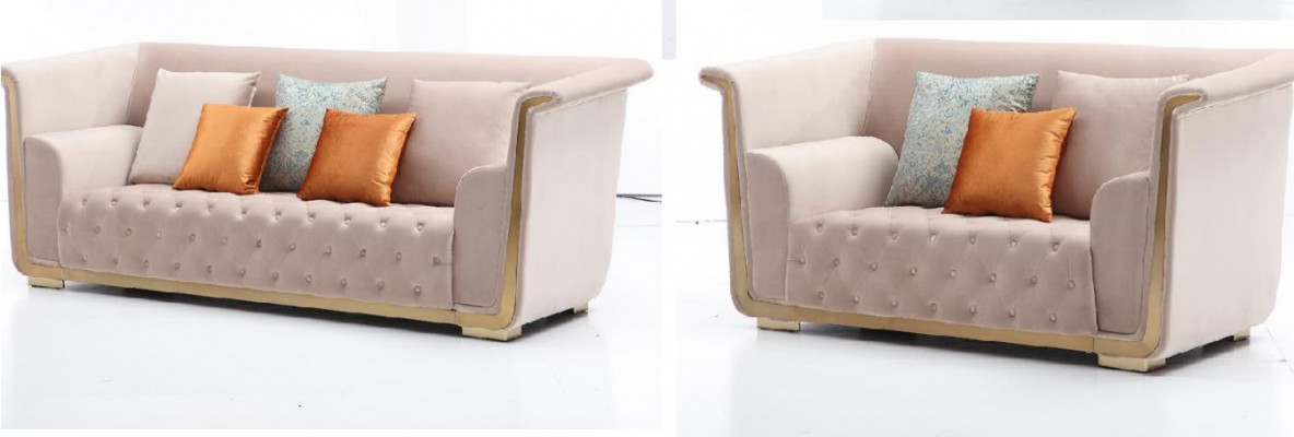 Sofaset 3+2+1 zits set Designbanken Beklede banken Textielbank 3-delig Nieuw
