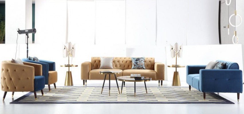 Bijzettafel luxe meubels salontafel tafels consoles koffietafel bijzettafels 2-delig