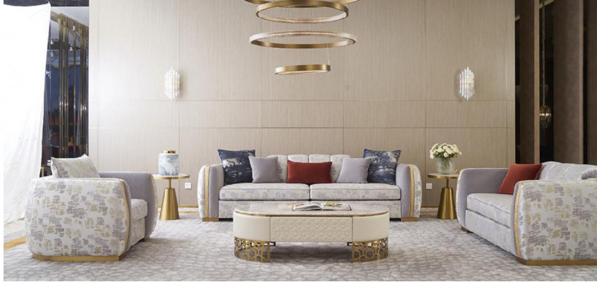 Bankstel Woonkamer Meubel Driepersoonsbank Bekleding Ontwerp Bank Moderne Nieuw 3-zits