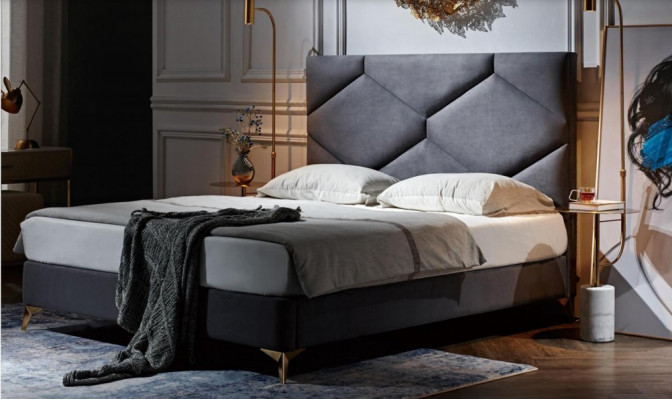 Bed 180x200cm Textiel Slaapkamermeubelen Luxe Moderne Bedden Hotelmeubilair Nieuw