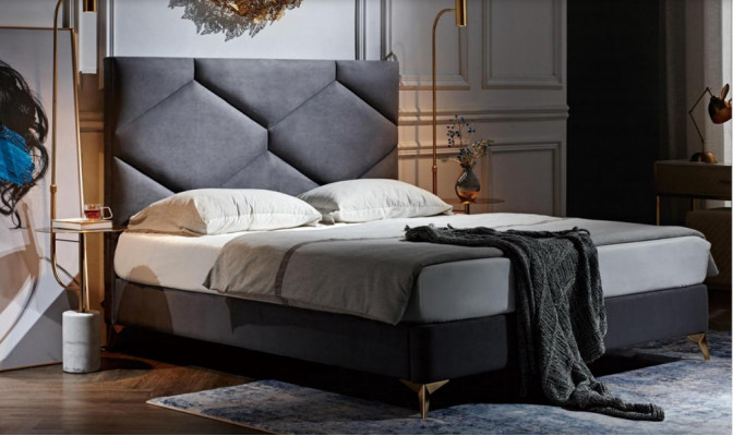 Bed 180x200cm Textiel Slaapkamermeubelen Luxe Moderne Bedden Hotelmeubilair Nieuw