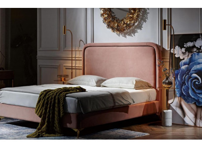 Tweepersoonsbed Bed Huwelijksbed Ontwerp Luxe Luxe Bed met bekleding Design bed 180x200cm Nieuw