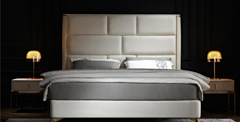 Bed 3-delig Slaapkamer Set Ontwerp Modern Luxe Slaapkamer Nachtkastje Bedden