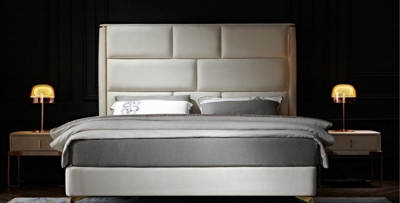 Luxe slaapkamerbed gestoffeerd design dubbele hotelbedden hotelmeubels fluweel nieuw