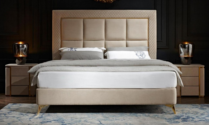 Bed 2x Nightstand 3-piece Bedroom Set Design Luxury Bedroom Complete New  Bed 2x Nachtkastje 3-delige Slaapkamer Set Ontwerp Luxe Slaapkamer Compleet Nieuw