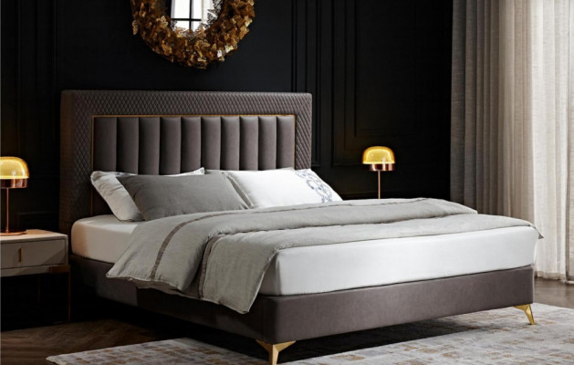 Slaapkamer compleet bed 2x nachtkastje 3-delige set ontwerp luxe complete sets