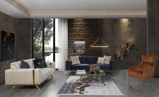 Fauteuil eenzitter luxe gestoffeerd meubilair woonkamer bruin fauteuil textiel lounge nieuw.