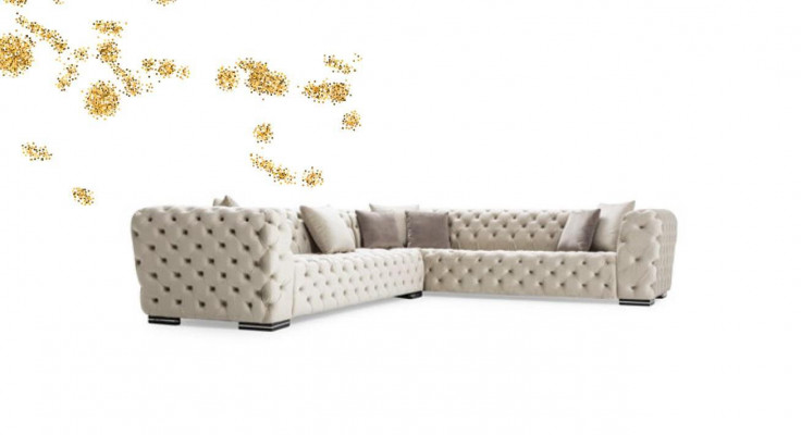 Chesterfield gestoffeerde bankbank bank hoekbank set stoffering luxueuze hoekbanken nieuw