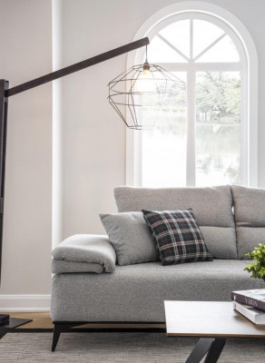 Hoekbank L-vorm Bank Ontwerp Banken Bekleding Textiel Nieuw Hoekbank Grijs