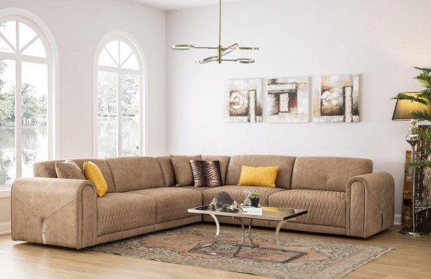 Textiel Sofa Bank Hoekbank Loungeset Gestoffeerde Banken Bankstellen Meubels Stof