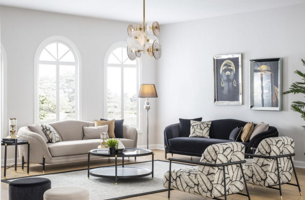 Luxe fauteuil ontwerp bank zetel lounge club bekleding klassiek zit relax nieuw