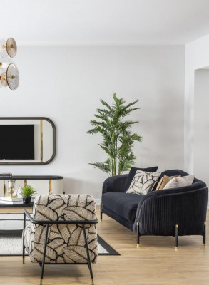 Luxe fauteuil ontwerp bank zetel lounge club bekleding klassiek zit relax nieuw