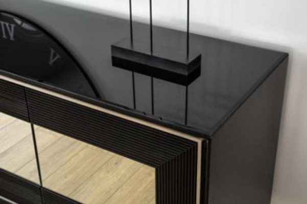 Zwarte dressoir ladekast kast staande kast luxe dressoir