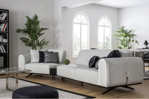 Sofagarnitur Set Ontwerp Bankstellen Bekleding Bankstellen Bank Hoekbank Set