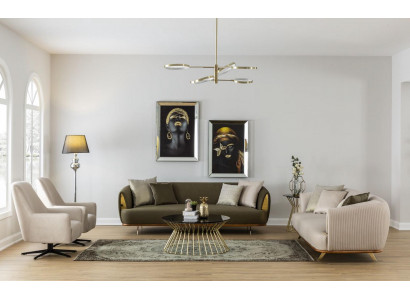 Luxe bankstel Modern set 3+2+1+1 zitsbank bankstel Design bankstellen