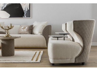 Luxe fauteuil designbank zitsalon club-bekleding klassiek zit relax nieuw