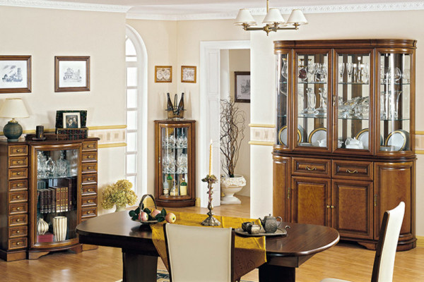 Klassieke vitrinekast commode dressoirs dressoirbar vitrines - Model Z-K-NM