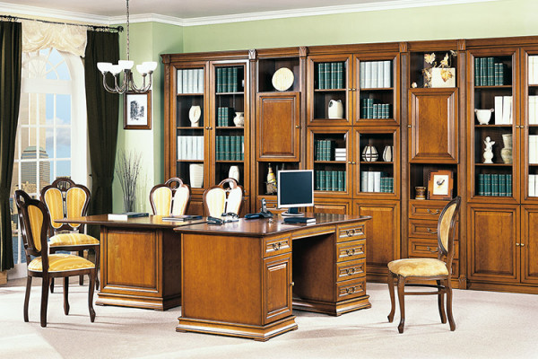 Klassieke bureaumeubels voor op het bureau, kantoor bureau Chef bureaus echt hout SE-S3