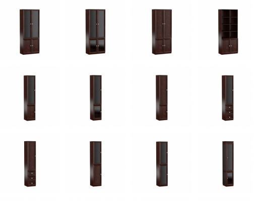 Systeem kantoor meubelen vitrine archiefkast plank klassieke houten decor kast.