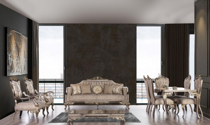 Klassieke bank Luxe bank Stoffering Meubels Bankstellen Inrichting Barok
