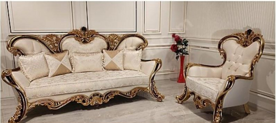 Bankstel Klassiek Barok Rococo 3+1 Zits Bankstel Meubel Compleet