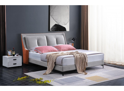 Klassiek bed Tweepersoonsbed Bedden Hout Grijs Stijl Massief hout Slaapkamer Nieuw