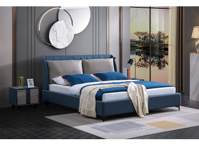 Luxe houten bed huwelijk tweepersoonsbed bedden design gestoffeerde slaapkamer 180x200 Nieuw.
