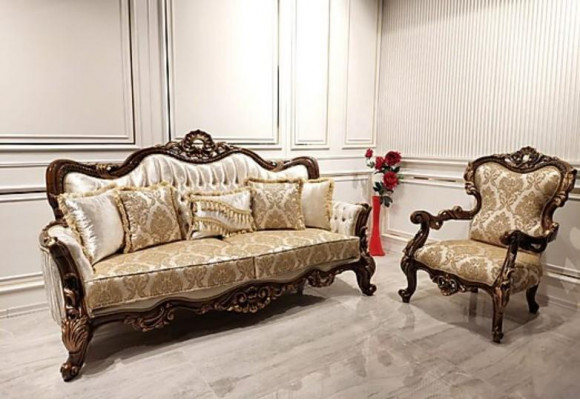 Barok fauteuil bank bank meubels inrichting banken banken stoel fluweel