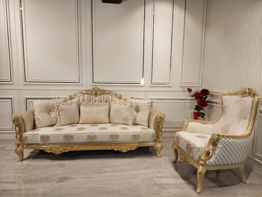 Klassieke troonstoel fauteuil meubels barok leunstoel Chesterfield fluweel