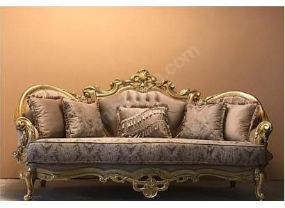 Driepersoons bank Beklede meubels Klassieke sofa Franse inrichting