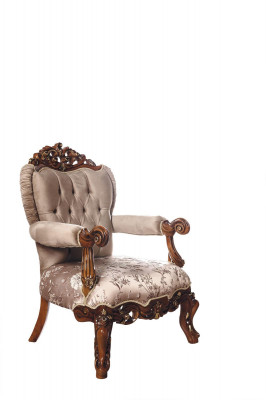 Fauteuil Troon Stoel Bank Barok Stoelen Meubels Inrichting Fluweel Goud