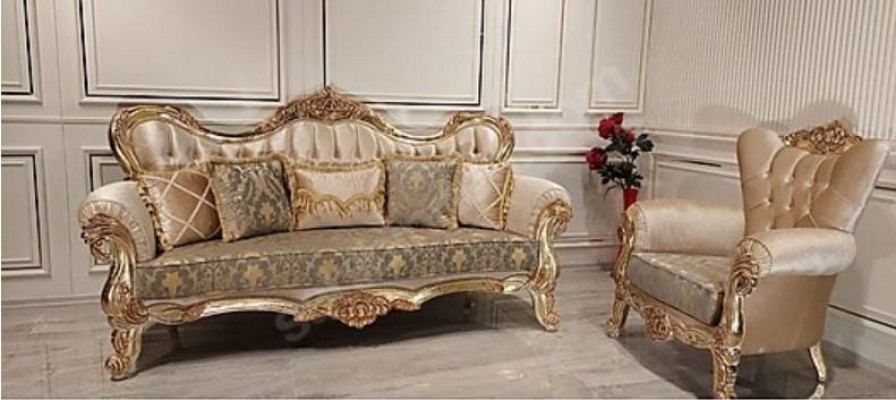 Barok fauteuil Chesterfield bank bank Meubels Inrichting Banken Banken Stoel