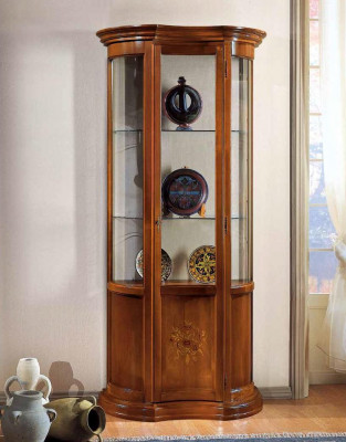 Luxueuze houten vitrinekast buffet Design kasten bruin Italiaanse meubels Nieuwe kast