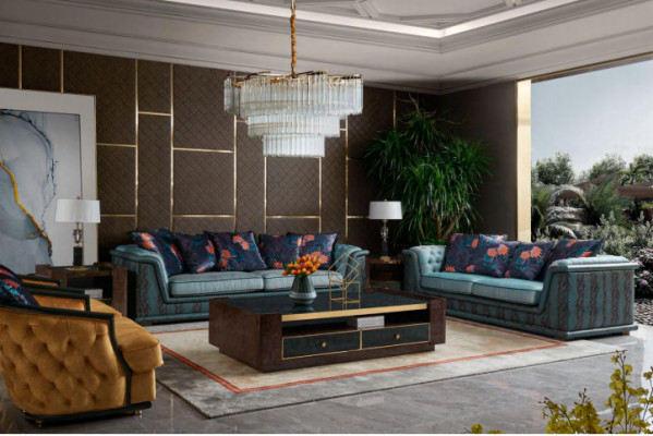 Compleet loungeset bankstel banken 4-delig set leren bankstel designbanken bankstel
