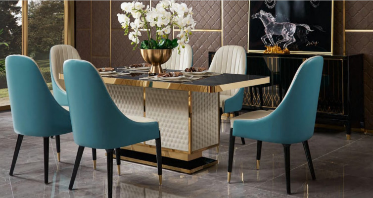 Eettafel 6x stoelen stoel eetkamer set eetgroep moderne meubels tafel