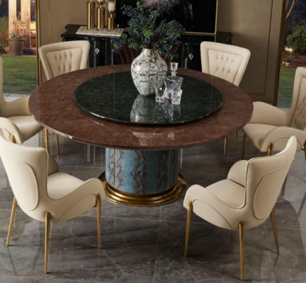 Croco eetkamertafel Ronde tafels Eettafel Hout Ontwerper Eetkamer
