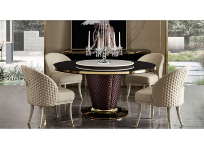 Ontwerp Ronde Tafel 4x Stoelen Eetkamer Zitkussens Ronde Tafels